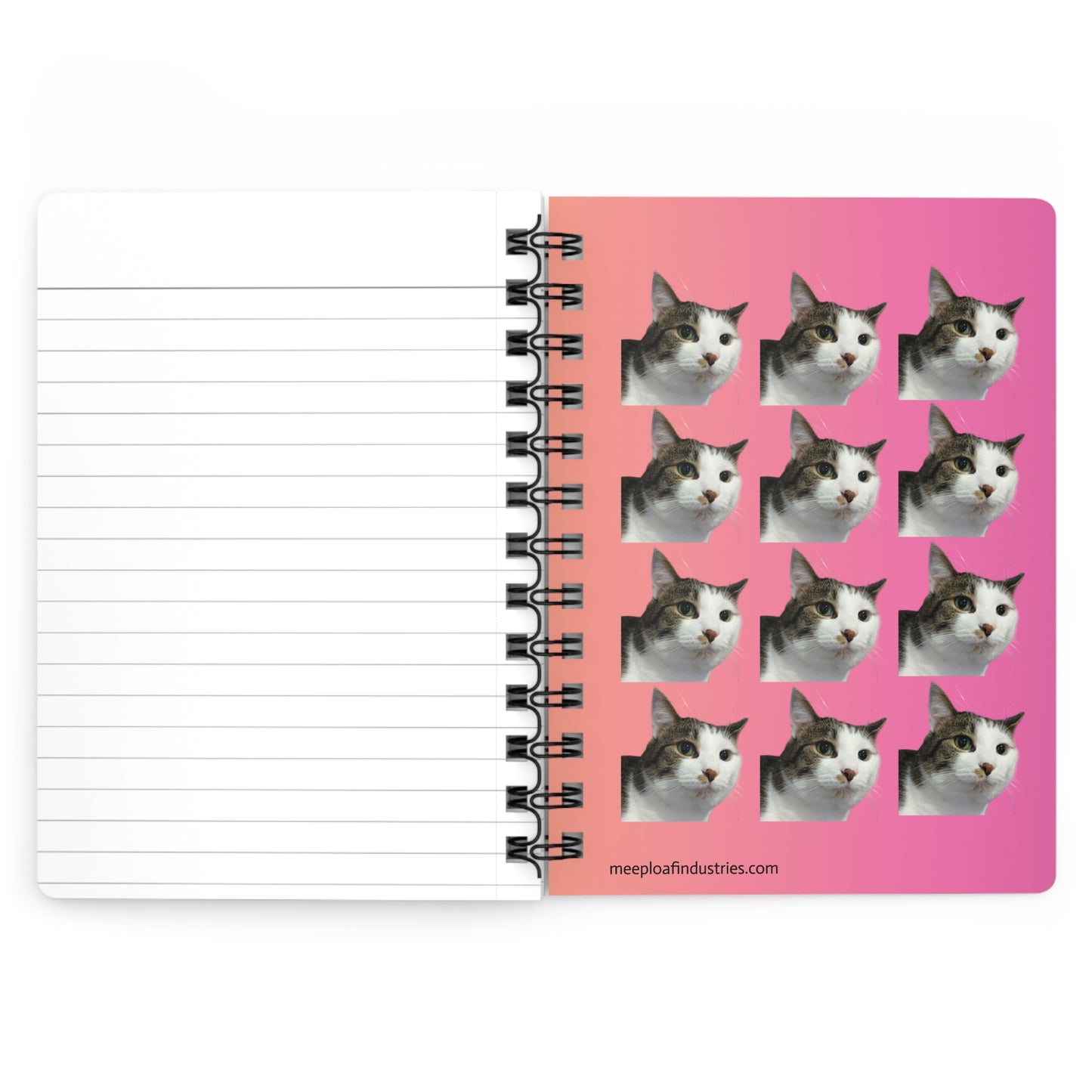 Meeploaf Industries Spiral Bound Journal Tabby Cat