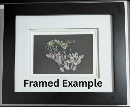 6x4 Digital Print - Bumblebee Colored Pencil Drawing