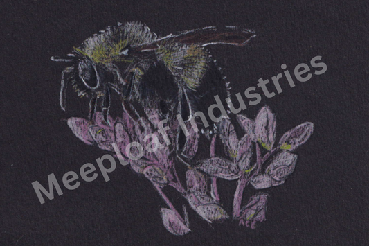 6x4 Digital Print - Bumblebee Colored Pencil Drawing